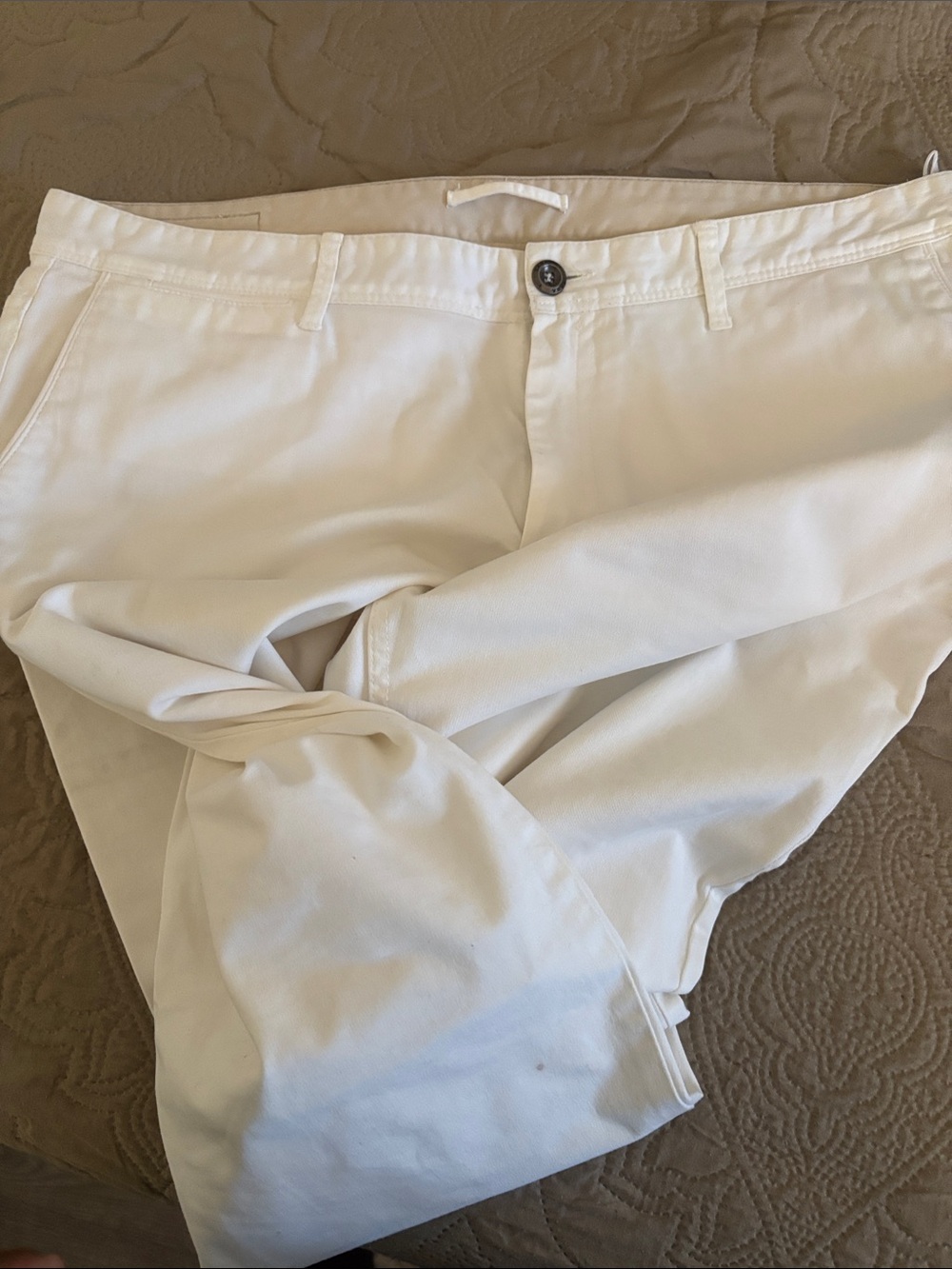 Zara Men's White Chino Pants - Slim Straight